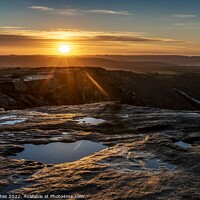Buy canvas prints of Sunrise on Curbar Edge Peak District Derbyshire UK by Craig Yates