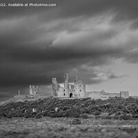 Buy canvas prints of Dunstanburgh Castle Black and White by Craig Yates