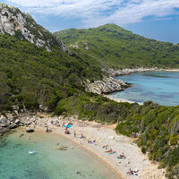 Buy canvas prints of Porto Timoni Beach Corfu Greece by Craig Yates