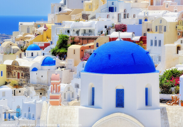 Colours Of Santorini Oia. Picture Board by Craig Yates