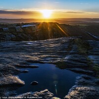 Buy canvas prints of Sunrise on Curbar Edge Peak District Derbyshire  by Craig Yates