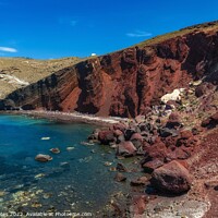 Buy canvas prints of Red Beach Santorini Greece. by Craig Yates