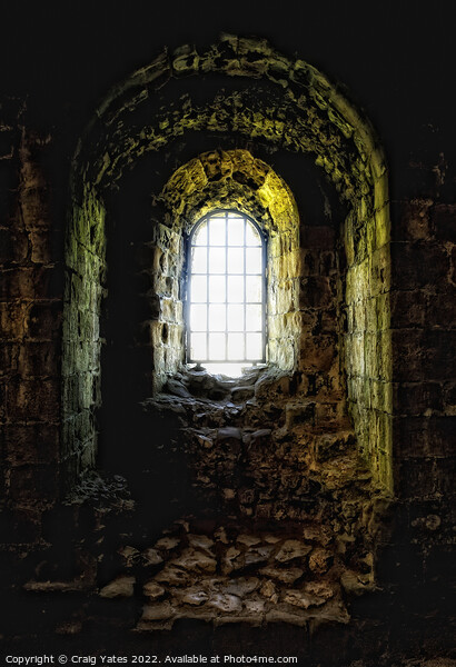 Perveril Castle Window Picture Board by Craig Yates