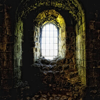 Buy canvas prints of Perveril Castle Window by Craig Yates