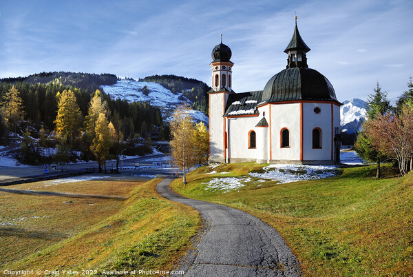 Seekirchl church Seefeld in Tirol  Austria Picture Board by Craig Yates