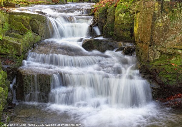 Lumsdale Falls Matlock Derbyshire Picture Board by Craig Yates