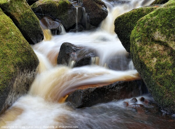 Wyming Brook Nature Reserve Waterfall Picture Board by Craig Yates