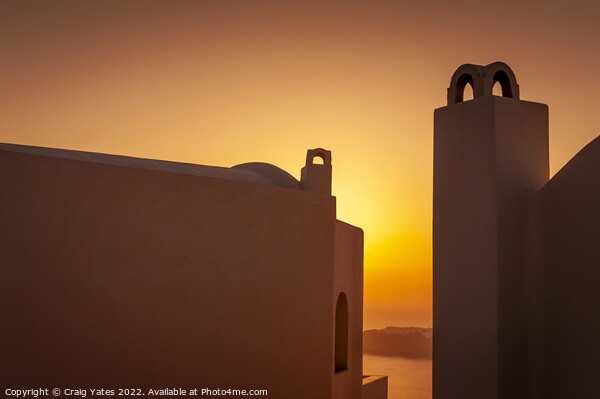 Santorini Sunset  Picture Board by Craig Yates