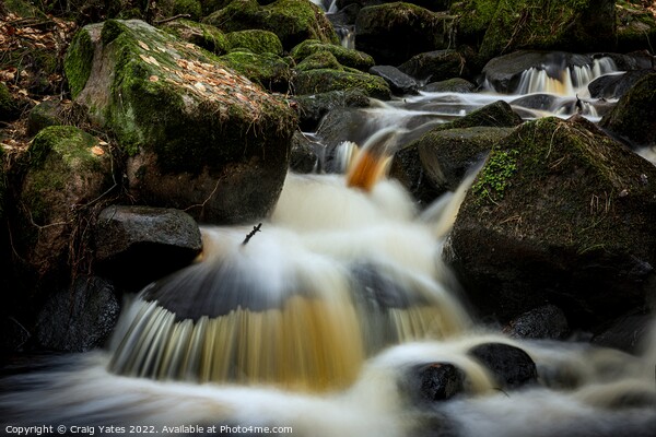 Wyming Brook Nature Reserve Waterfall Picture Board by Craig Yates