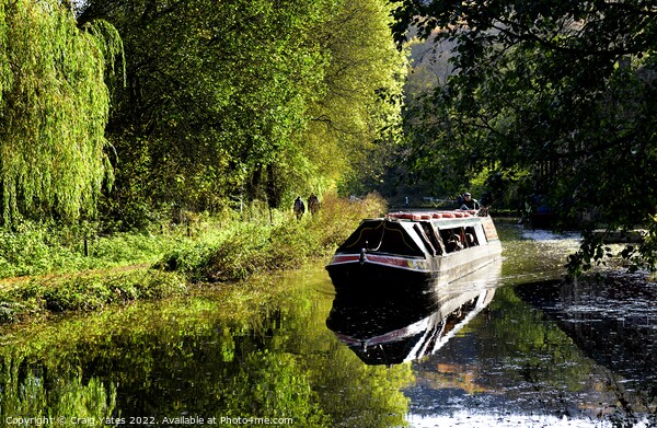 Birdswood Canal Boat Cromford Canal Derbyshire Picture Board by Craig Yates