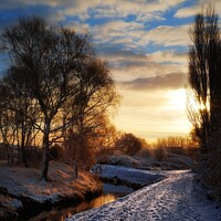 Buy canvas prints of Winter Morning Sunrise by Craig Yates