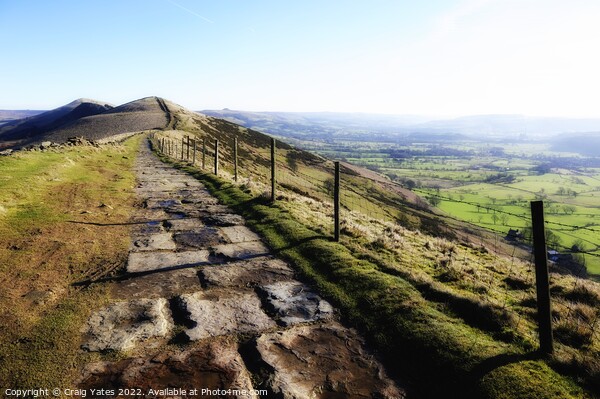 The Great Ridge Derbyshire Peak District Picture Board by Craig Yates
