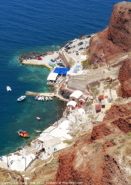 Amoudi Bay Oia Santorini Greece Picture Board by Craig Yates