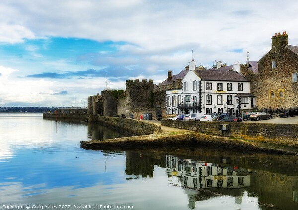  Caernarvon Harbour Front Anglesey Wales Picture Board by Craig Yates