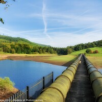 Buy canvas prints of Ladybower Reservoir Water Pipes by Craig Yates