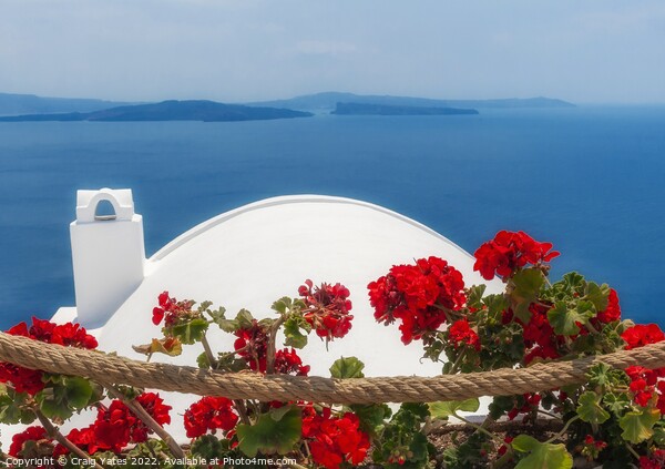 Colours Of Santorini Greece Picture Board by Craig Yates