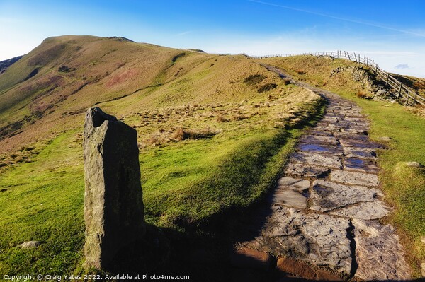 The Path to Mam Tor Peak District Picture Board by Craig Yates