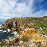 Buy canvas prints of Lands End Cliffs Cornwall. by Craig Yates
