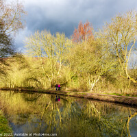 Buy canvas prints of Cromford Canal Reflection Derbyshire by Craig Yates