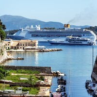 Buy canvas prints of Cruise Ship Arrival Corfu Greece by Craig Yates