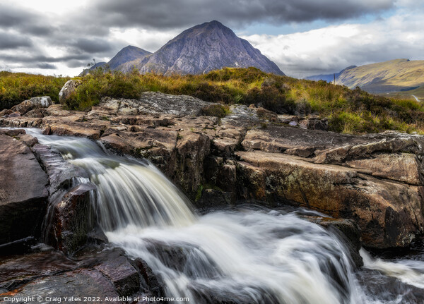 Buachaille Etive Mor Waterfall Glencoe Picture Board by Craig Yates