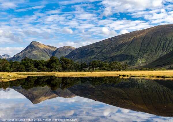 Loch Etive reflection Scotland. Picture Board by Craig Yates
