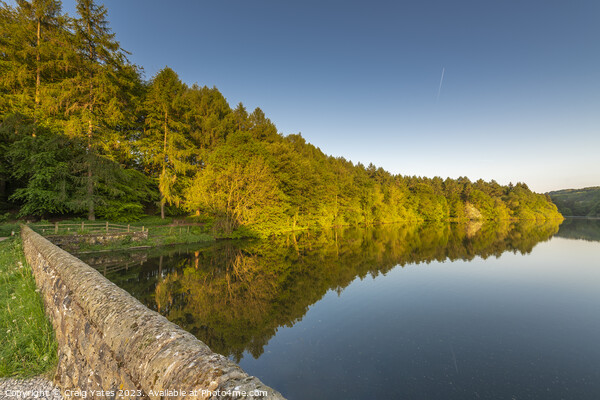 Linacre Reservoirs Reflection. Picture Board by Craig Yates