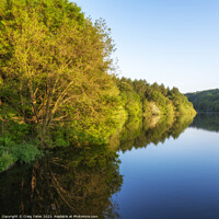 Buy canvas prints of Linacre Reservoirs Reflection. by Craig Yates