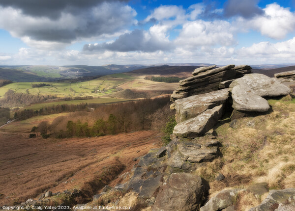 Stanage Edge Peak District. Picture Board by Craig Yates