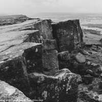 Buy canvas prints of Curbar Edge In Black and White. by Craig Yates
