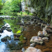 Buy canvas prints of Chee Dale Stepping Stones Peak District by Craig Yates