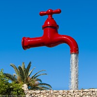 Buy canvas prints of Red Water Tap Illusion. by Craig Yates