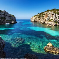 Buy canvas prints of Playa de Cales Coves Menorca Spain by Craig Yates