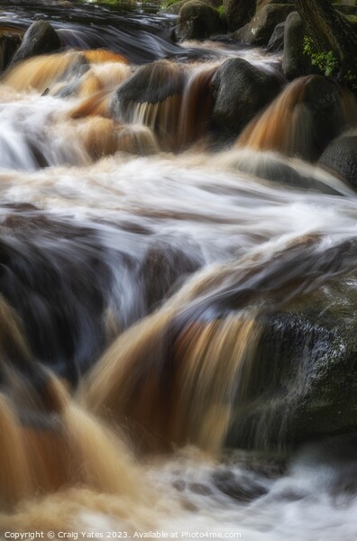 Padley Gorge Waterfall Rapids. Picture Board by Craig Yates