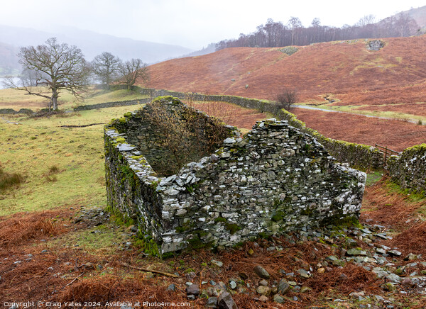RYDAL WATER DERELICT BARN LAKE DISTRICT Picture Board by Craig Yates