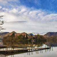 Buy canvas prints of Derwent Water Boat Jetties Lake District by Craig Yates
