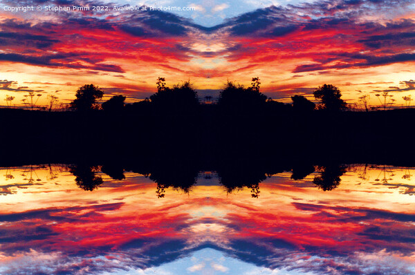 Sunset Flipped Mirrored  Picture Board by Stephen Pimm