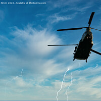 Buy canvas prints of Chinook Storm Flypast by Stephen Pimm