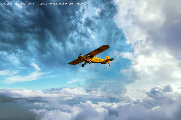 Plane Above Sky Picture Board by Stephen Pimm