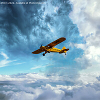 Buy canvas prints of Plane Above Sky by Stephen Pimm