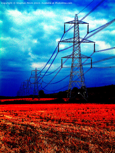 Pylons Red Blue Picture Board by Stephen Pimm