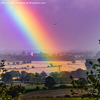 Buy canvas prints of Rainbow Kite Landscape by Stephen Pimm