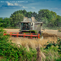 Buy canvas prints of Combine Harvesting the Field by Stephen Pimm