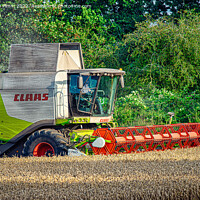 Buy canvas prints of A Combine Harvesting the Field by Stephen Pimm