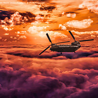 Buy canvas prints of Chinook above the clouds by Stephen Pimm