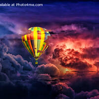 Buy canvas prints of Ballon in the Clouds by Stephen Pimm