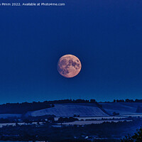 Buy canvas prints of Moon Over the Chilterns  by Stephen Pimm