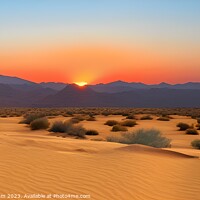 Buy canvas prints of AI Desert Sunset by Stephen Pimm