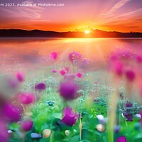 Buy canvas prints of Flower Meadow Sunrise by Stephen Pimm