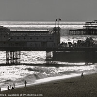 Buy canvas prints of Brighton Piers by Alan Crumlish